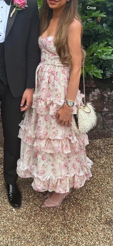 ASOS Luxe Rose Floral Midi Dress