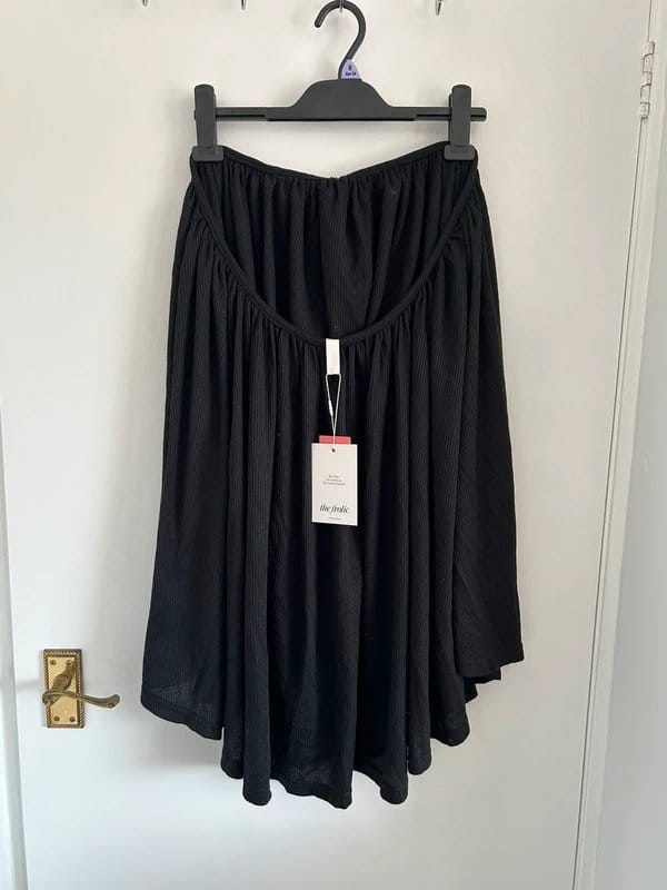 ASOS Black Ribbed Beach Skirt