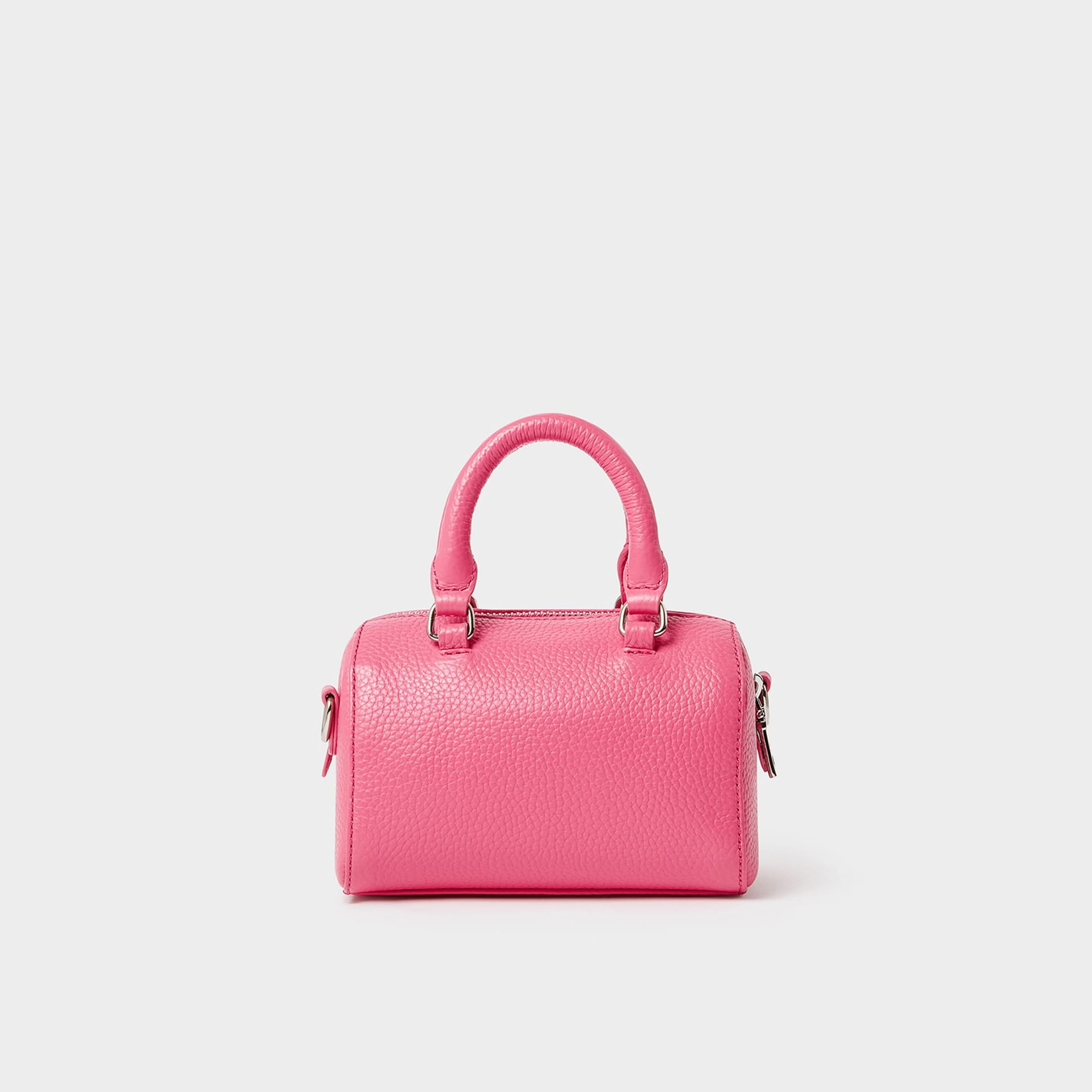 OSPREY LONDON OSPREY LONDON Women's The Madison Mini Leather Barrel Bag in Cerise - 4