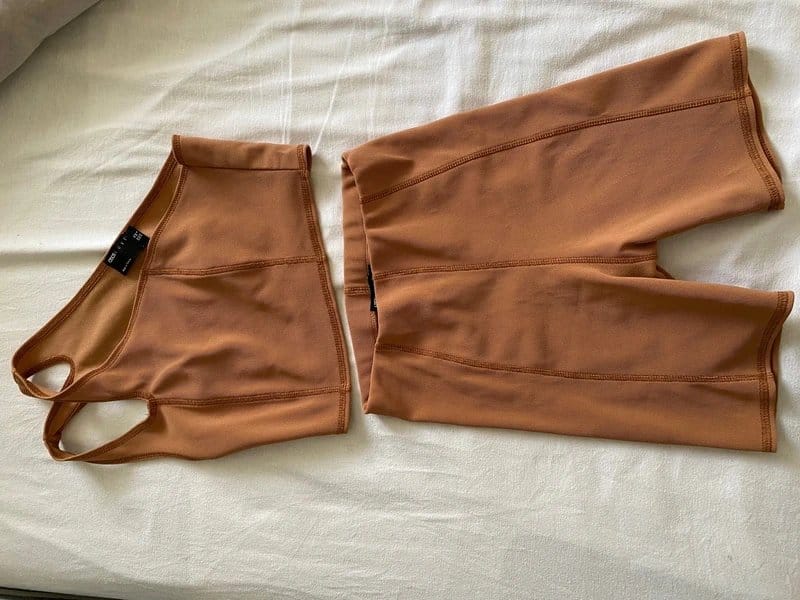 ASOS Luxe Rust Co-ord Crop Top & Leggings Set