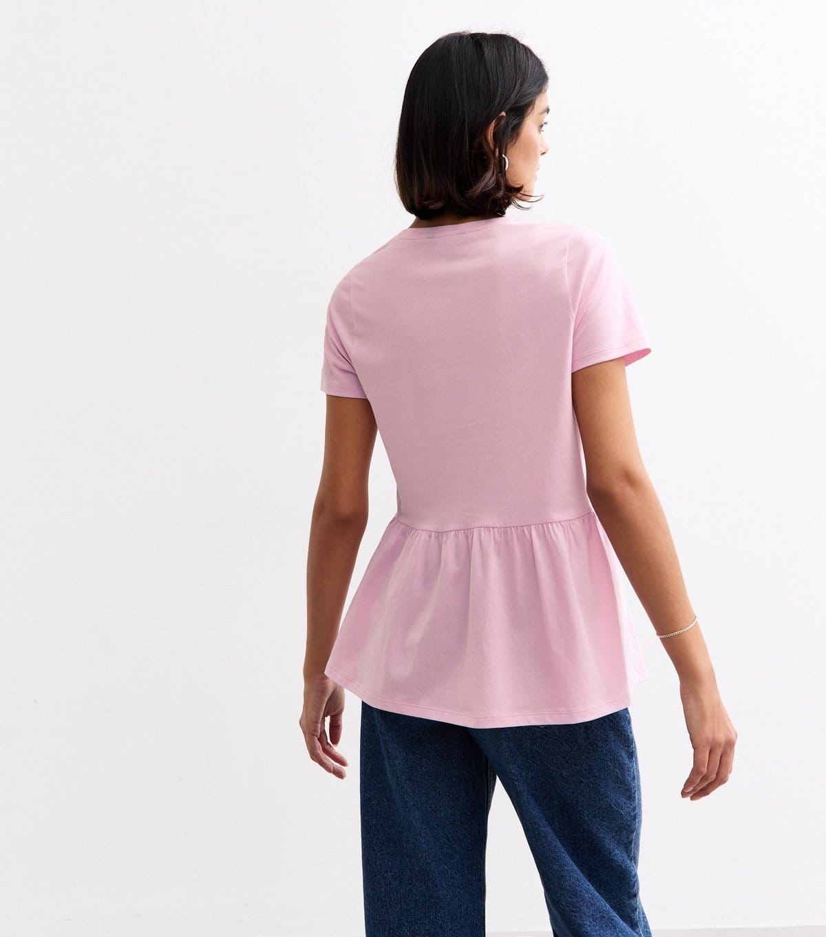 New Look Women's Pink Peplum Hem Jersey Top New Look - 4