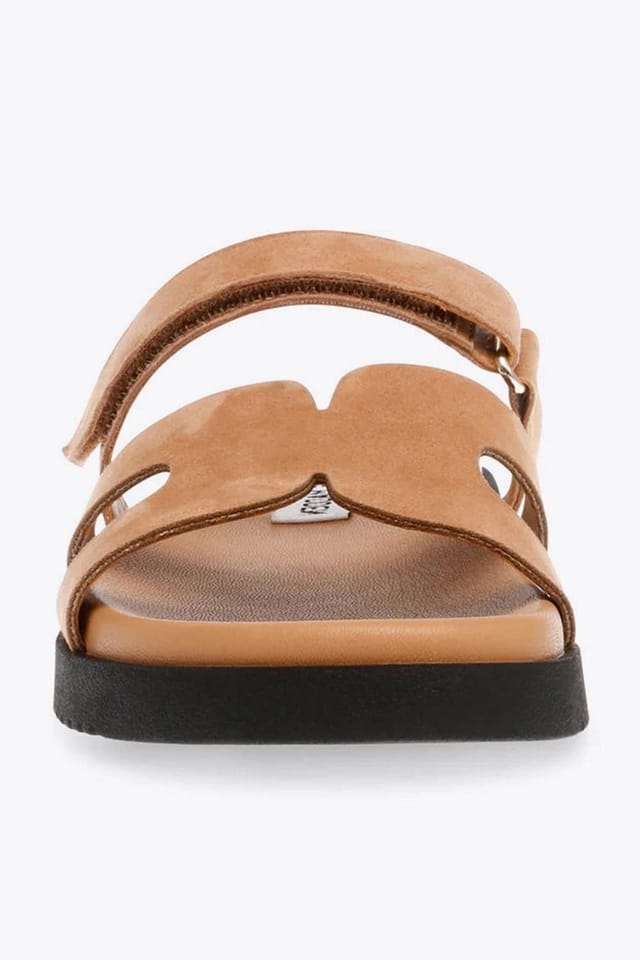 Steve Madden STEVE MADDEN Women's 'Missile E 295' Suede Sandals in Beige - 3