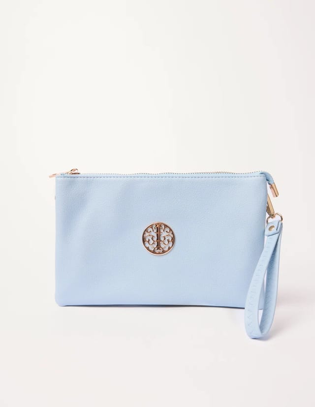 Blue Vanilla Clutch With Detachable Strap - 3