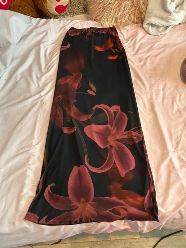 ASOS Design Floral Maxi Skirt