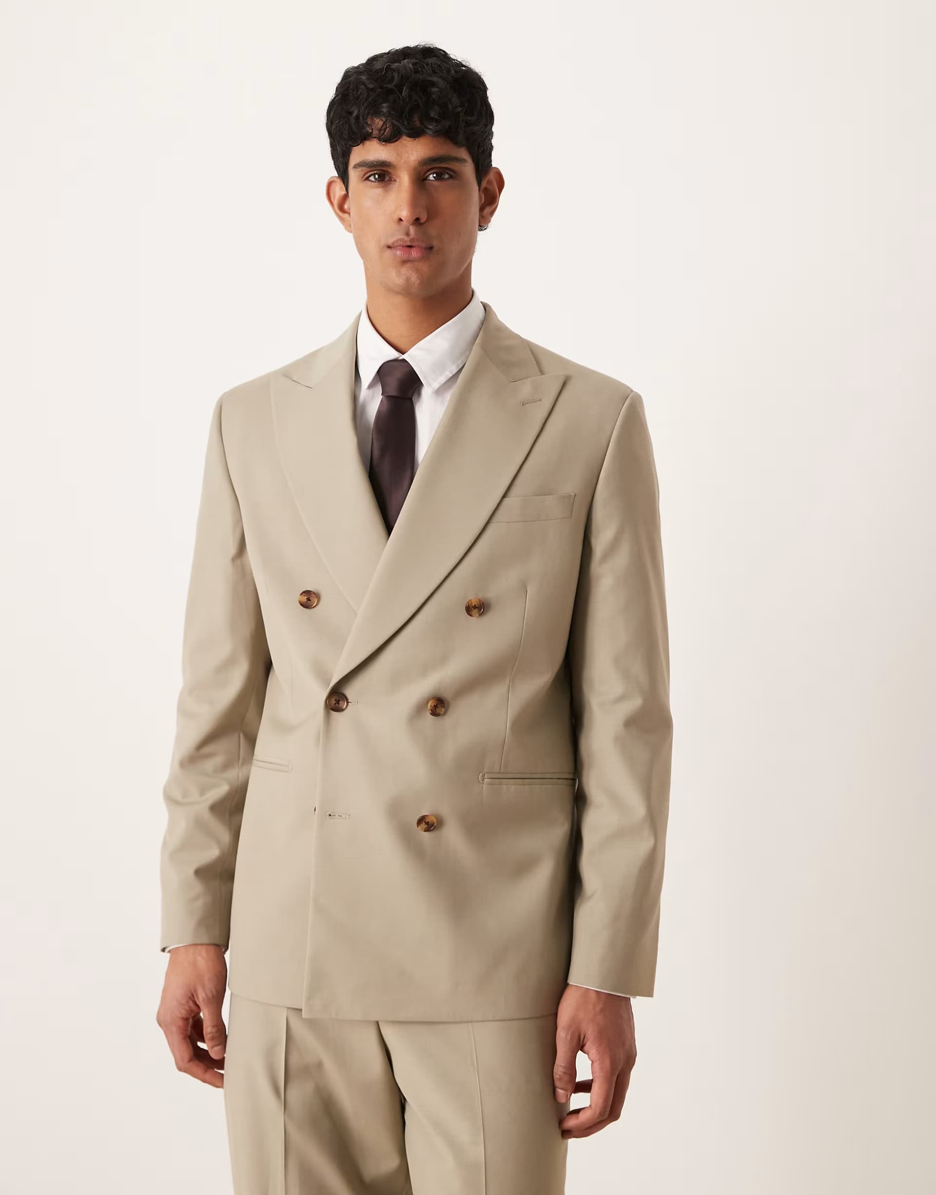 ASOS ASOS DESIGN double breasted regular suit jacket in sage green