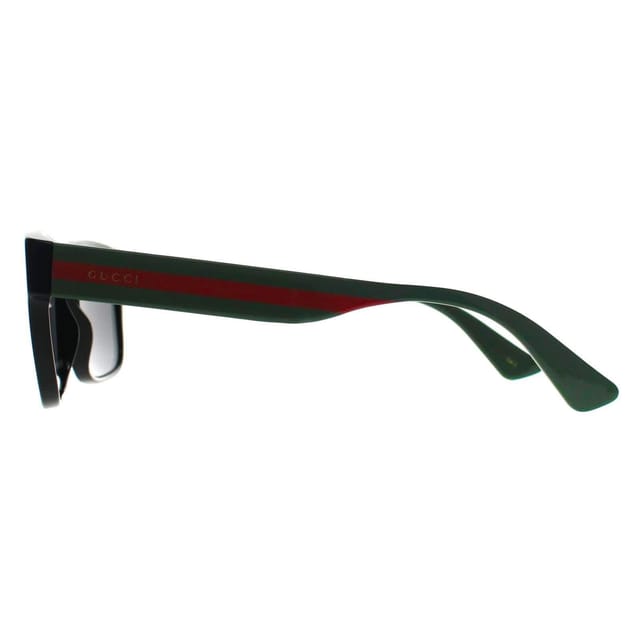 Gucci Gucci Men's Rectangle Black Green Red Grey Sunglasses - 3