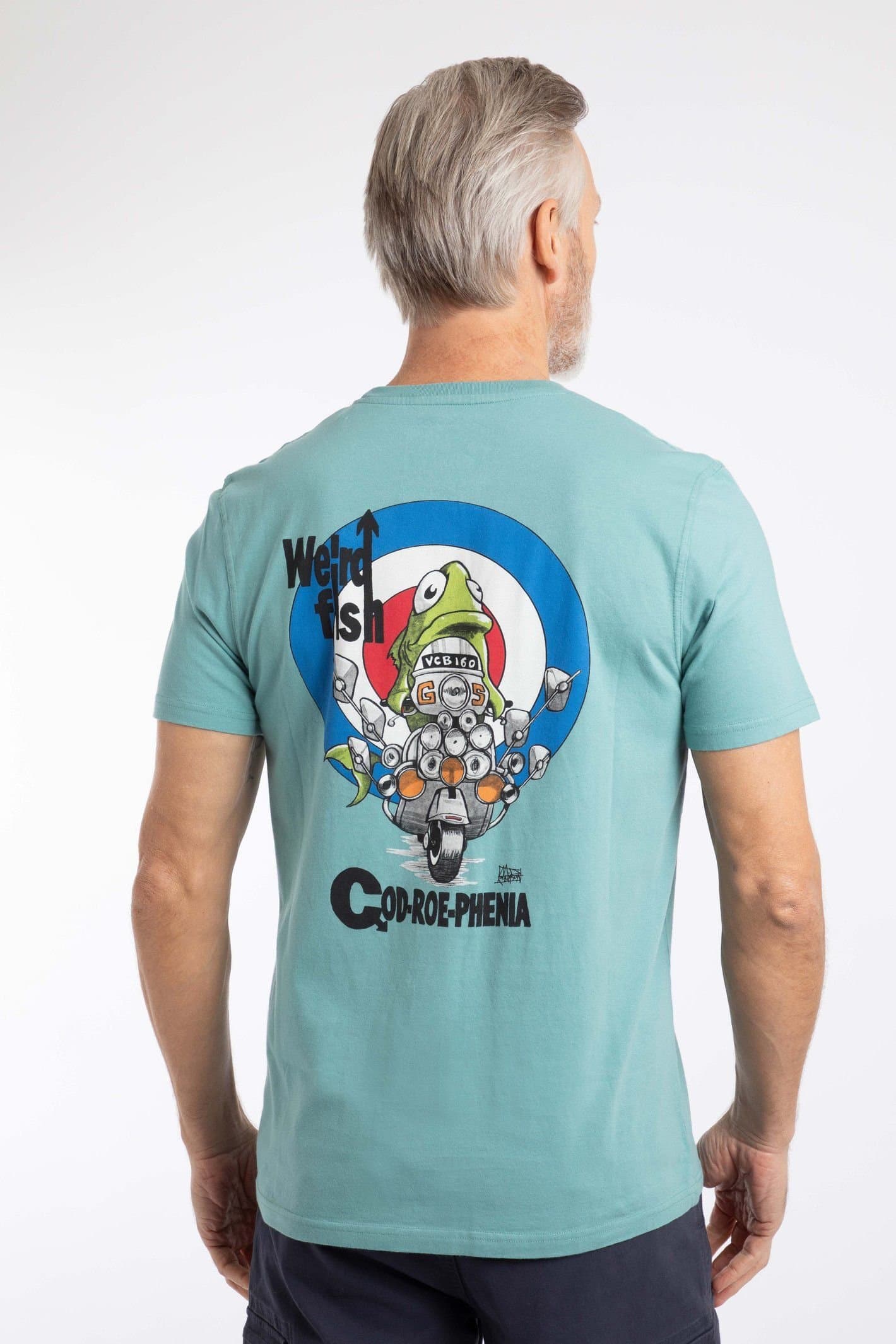 Weird Fish Weird Fish Men's Codroephenia Artist T-Shirt in Duck Egg Blue
