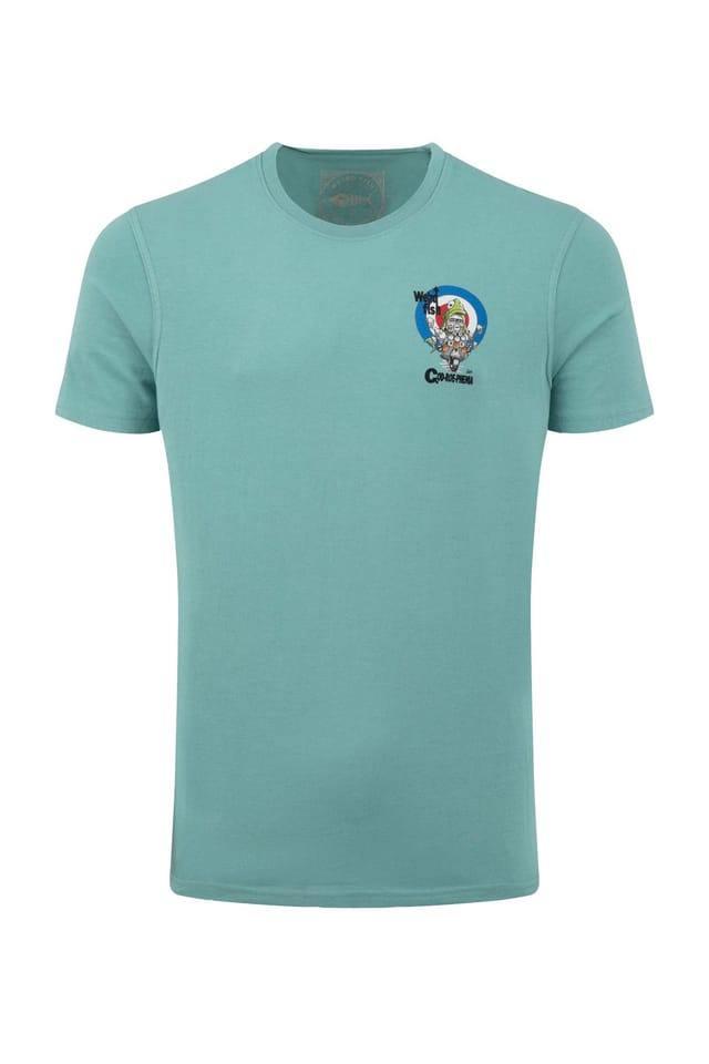 Weird Fish Weird Fish Men's Codroephenia Artist T-Shirt in Duck Egg Blue - 2