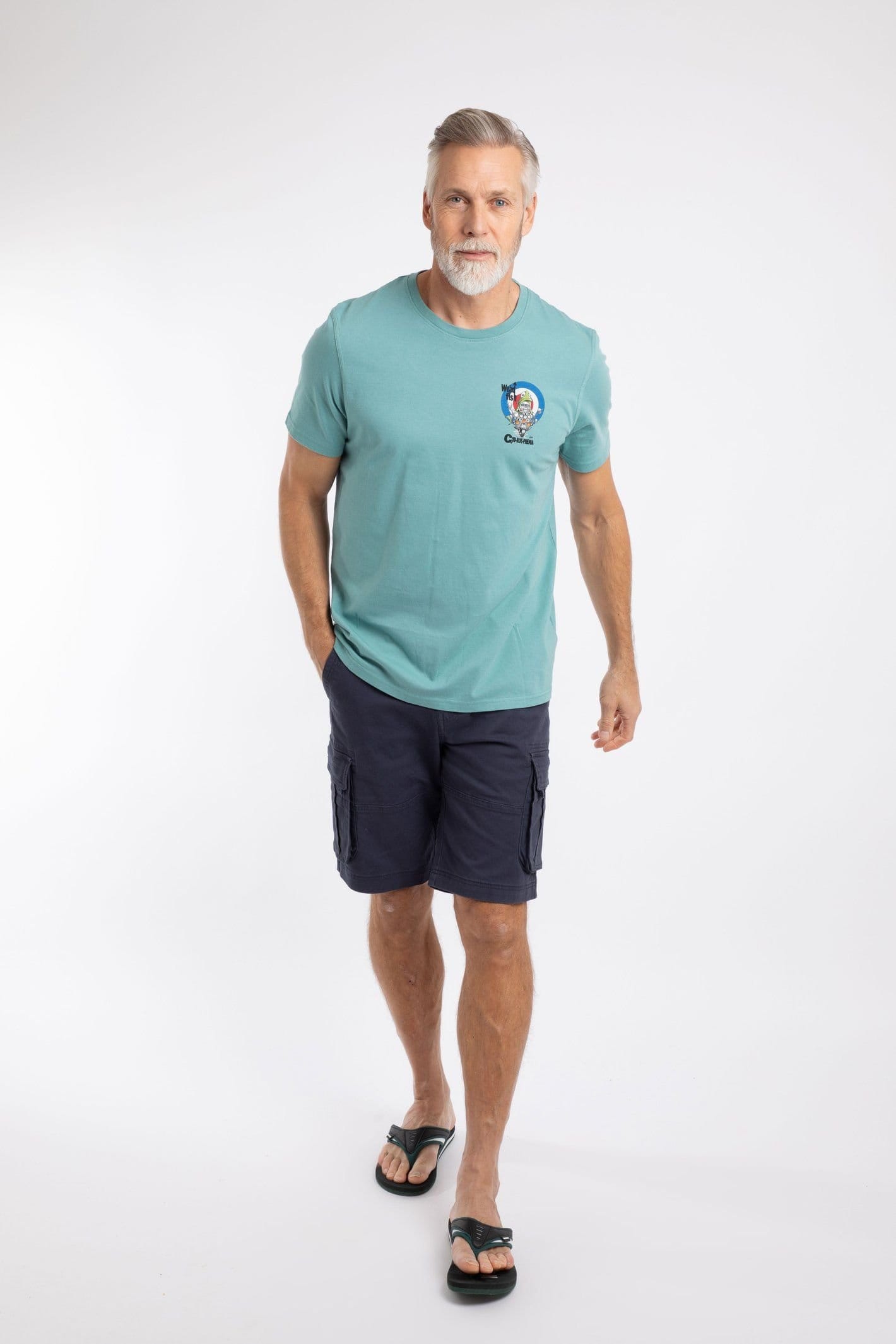 Weird Fish Weird Fish Men's Codroephenia Artist T-Shirt in Duck Egg Blue - 4