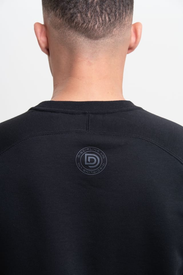 Discipline 365 Discipline 365 Men's Discipline Crew Neck Sweatshirt with Embroidery in Black - 2