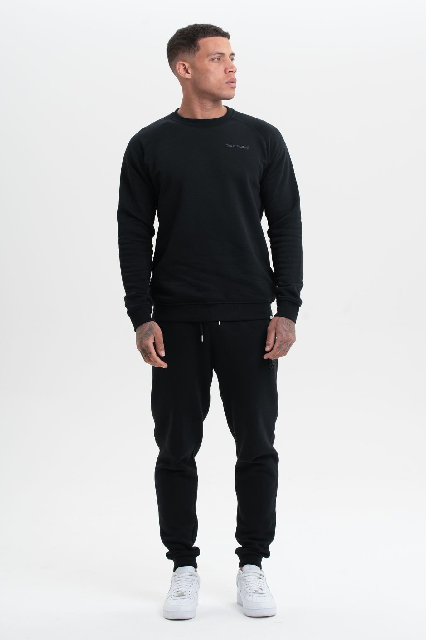 Discipline 365 Discipline 365 Men's Discipline Crew Neck Sweatshirt with Embroidery in Black - 4