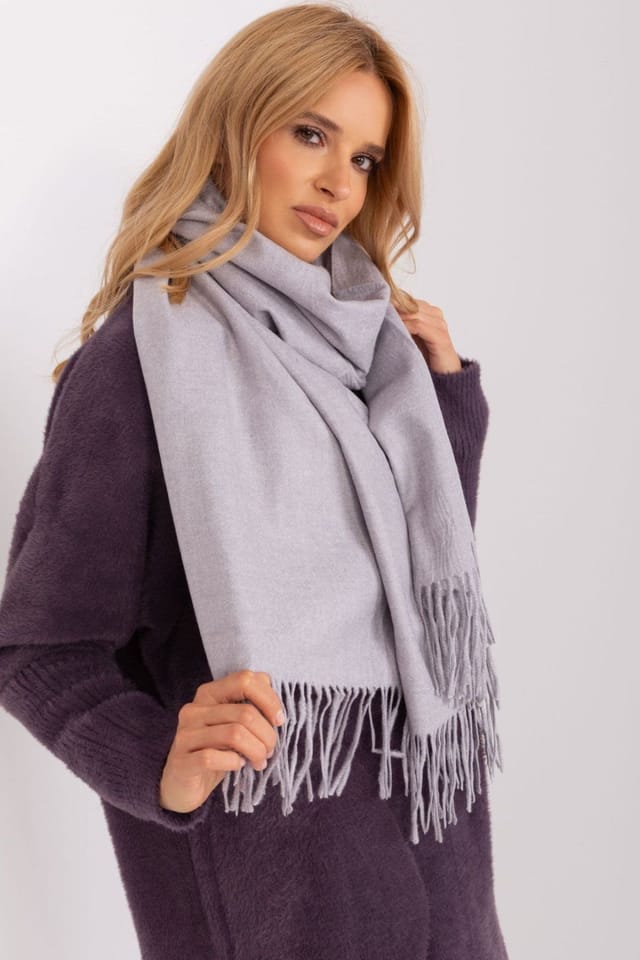 Love Lace Love Lace Women's Warm Long Winter Scarf with Decorative Tassels for Daily Use in Violet - 2