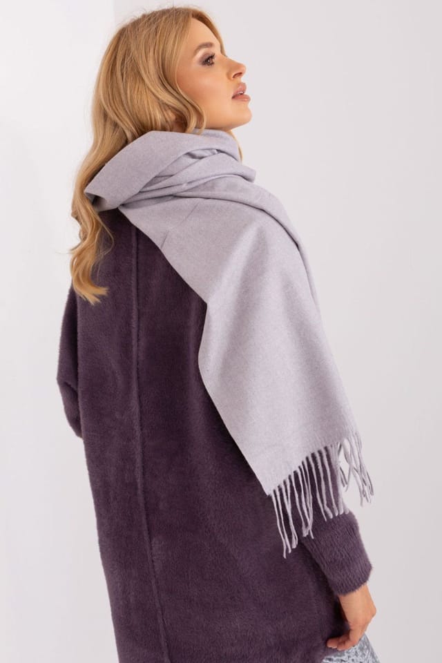 Love Lace Love Lace Women's Warm Long Winter Scarf with Decorative Tassels for Daily Use in Violet - 3