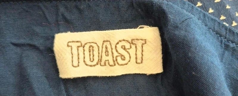 TOAST Toast navy blue printed viscose tunic dress UK size 14