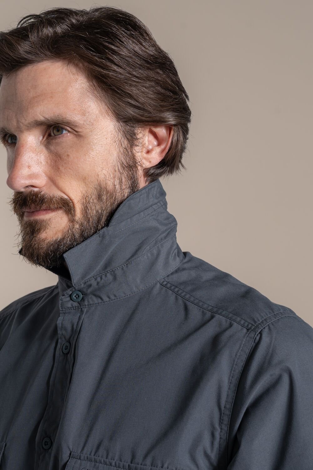 Craghoppers Craghoppers Men's Kiwi II Short Sleeved Anti-Insect Shirt in Dark Grey - 3