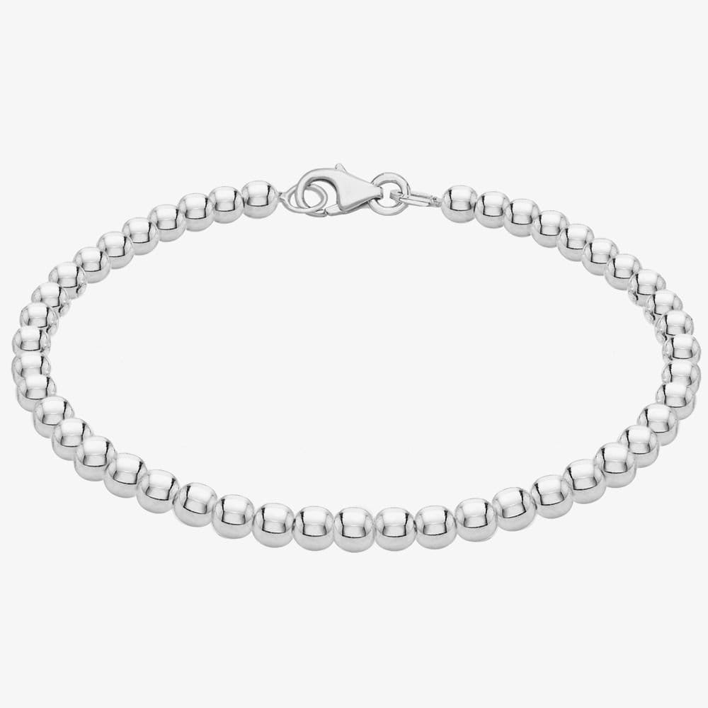 T.H.Baker T.H.Baker Women's Sterling Silver 19cm Bead Bracelet 8.27.2062 - 1