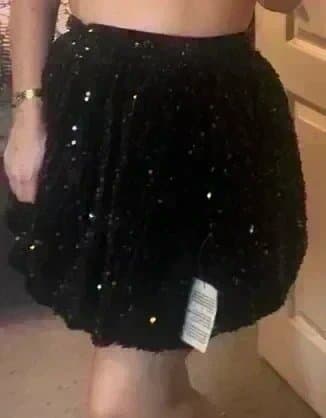 ASOS Sold out rrp£55! New with tags Black sequin velvet asos mini skirt