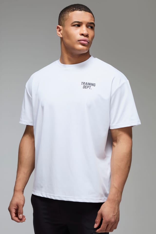 Training Dept. Training Dept. Men's Training Dept Performance Oversized Gym T-shirt in White - 3