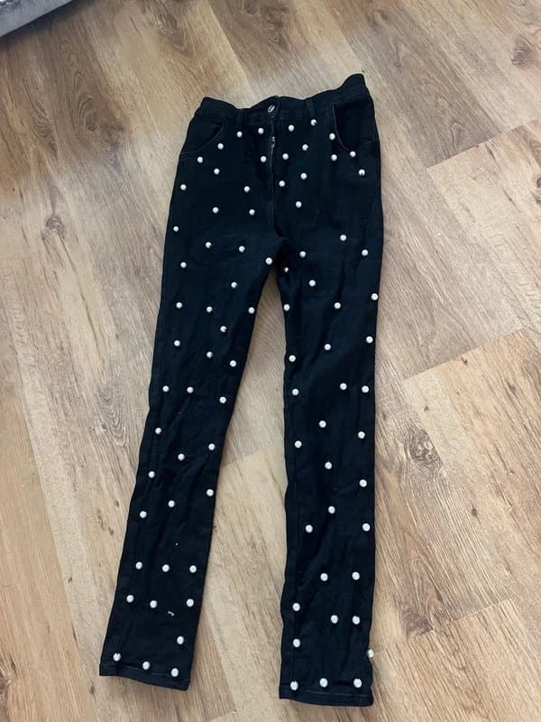 ASOS ASOS luxe black pearl jeans size 10