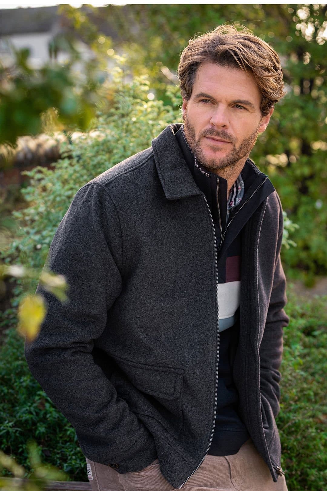 Brakeburn Brakeburn Men's Barkingside Zip Through Jacket in Grey
