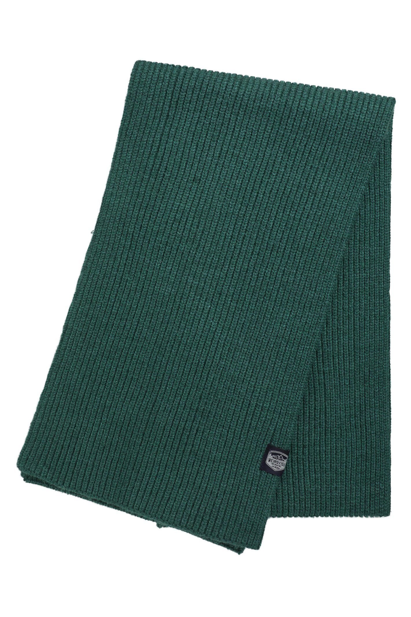 Weird Fish Weird Fish Men's Stornoway Ribbed Scarf in Bottle Green - 2