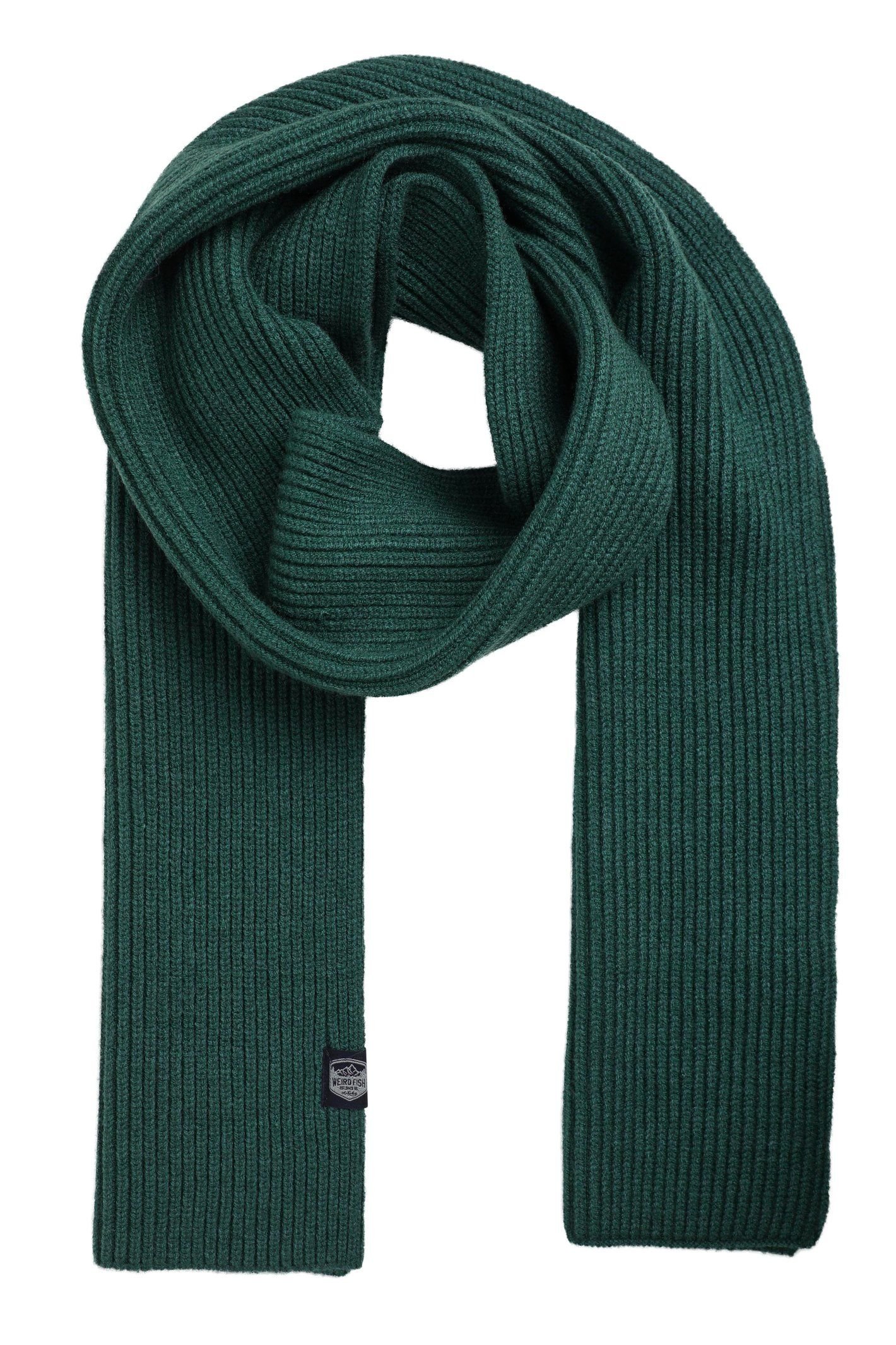 Weird Fish Weird Fish Men's Stornoway Ribbed Scarf in Bottle Green - 4