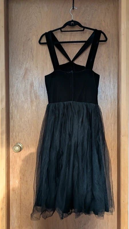 Collectif Collectif Black Velvet Tulle Dress.