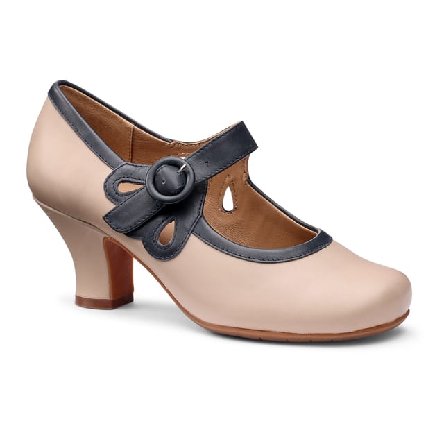 Hotter Hotter Women's 'Broadway' Vintage Heels in Beige - 2