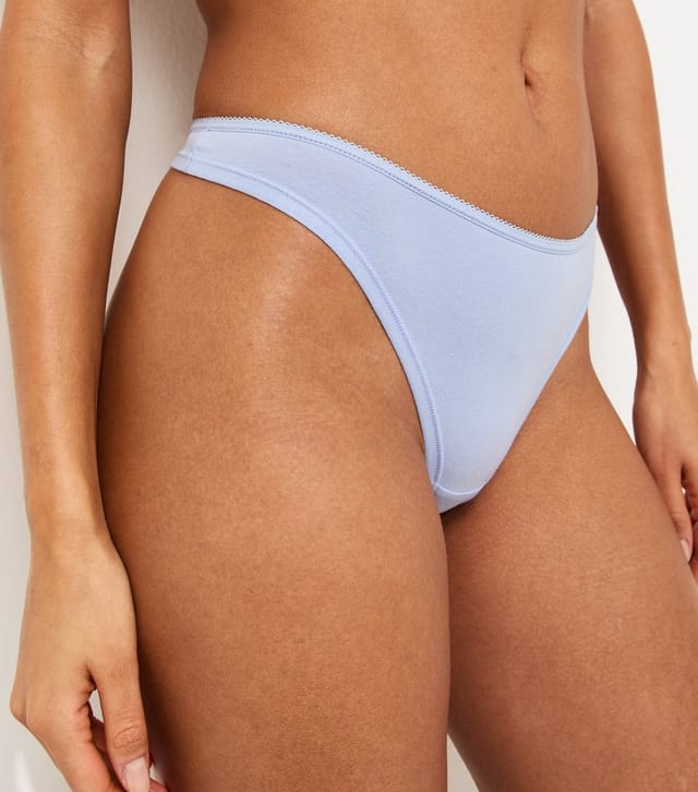 New Look Women's Light Blue Ruched Back Thong New Look - 3