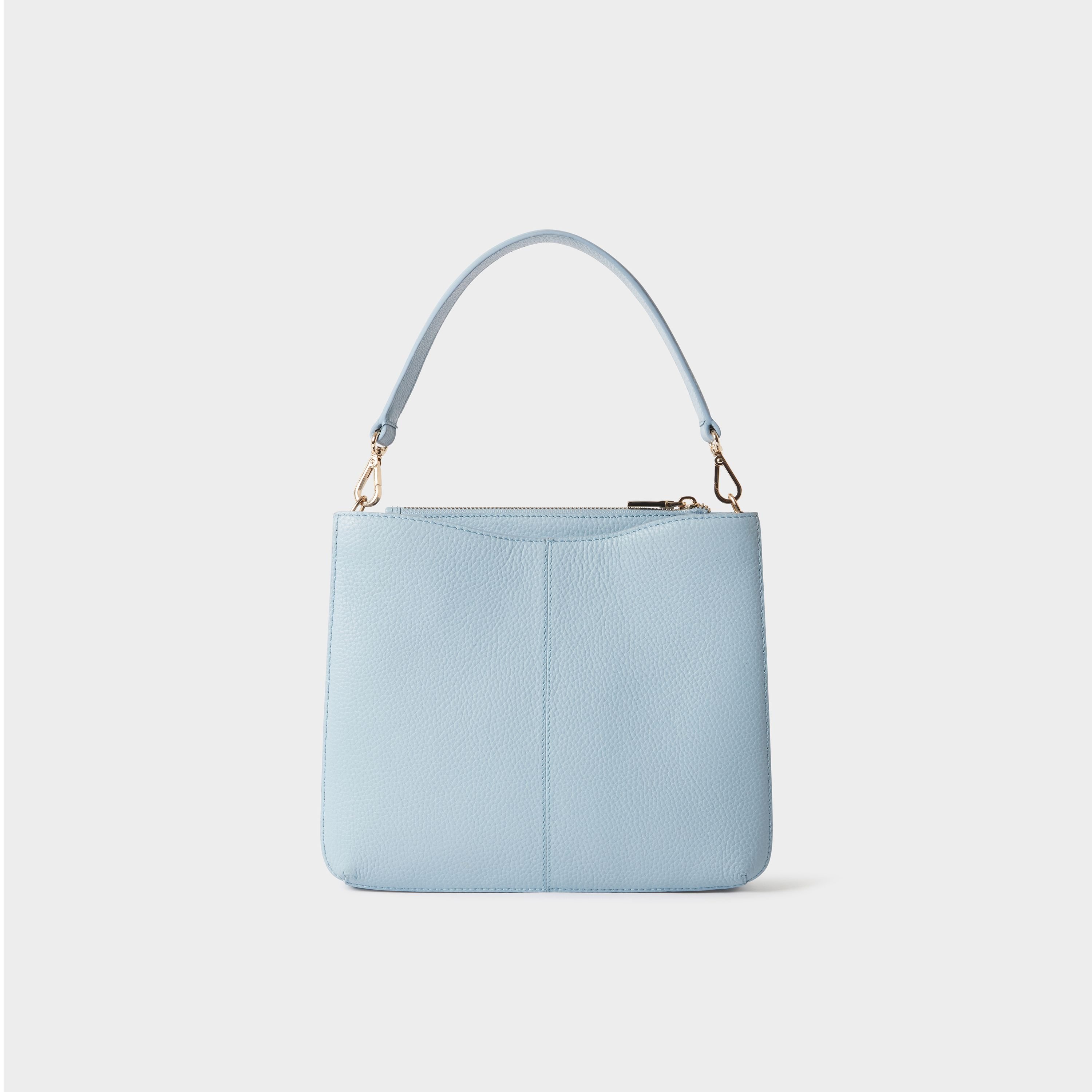 OSPREY LONDON OSPREY LONDON Women's The Winchester Leather Grab Bag in Light Blue - 3