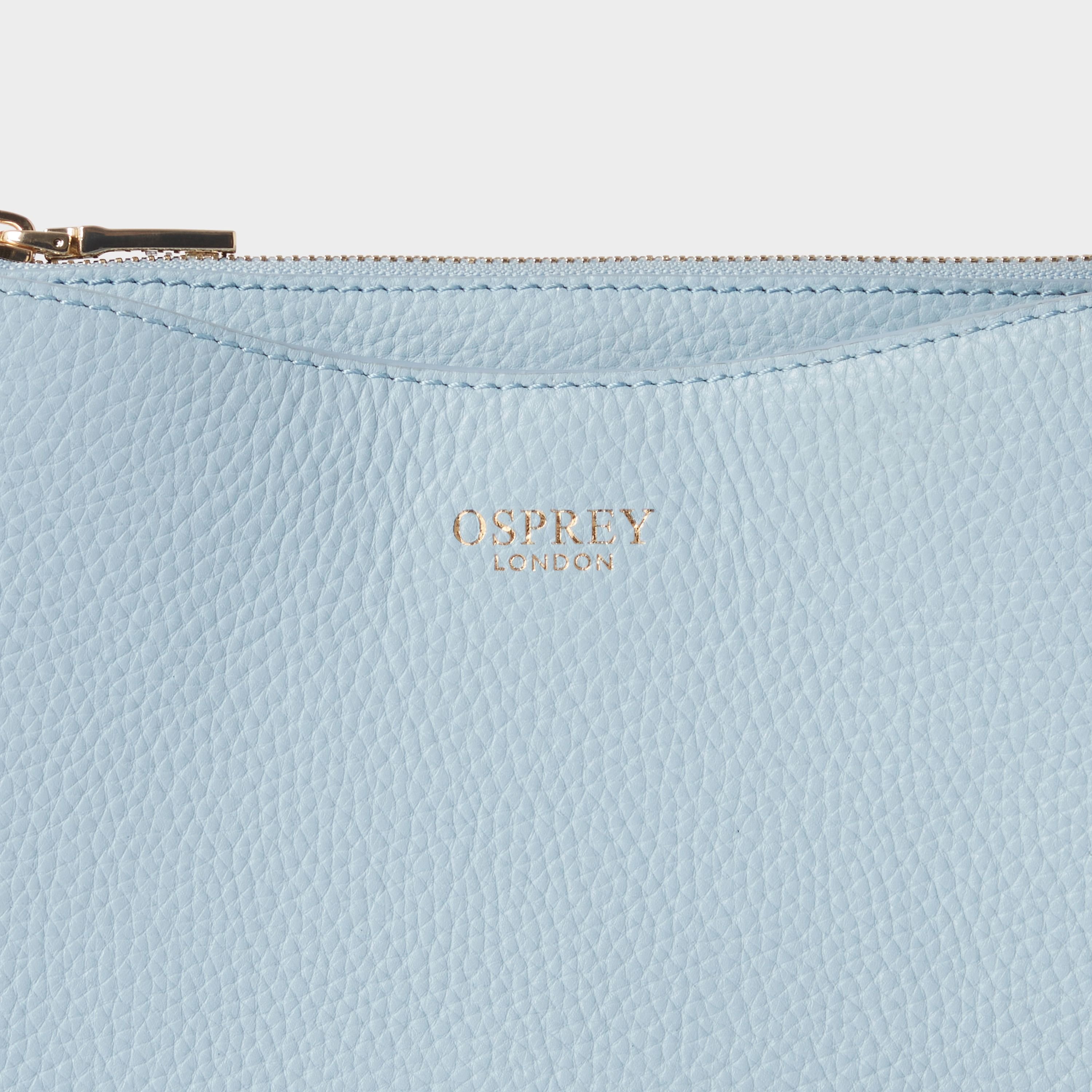 OSPREY LONDON OSPREY LONDON Women's The Winchester Leather Grab Bag in Light Blue - 4