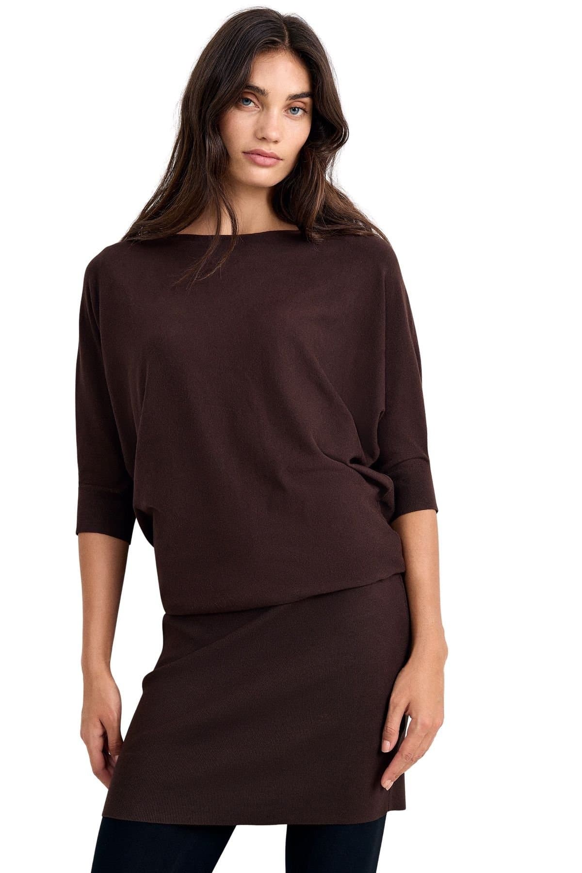 Phase Eight Phase Eight Women's Becca Knit Dress in Chocolate