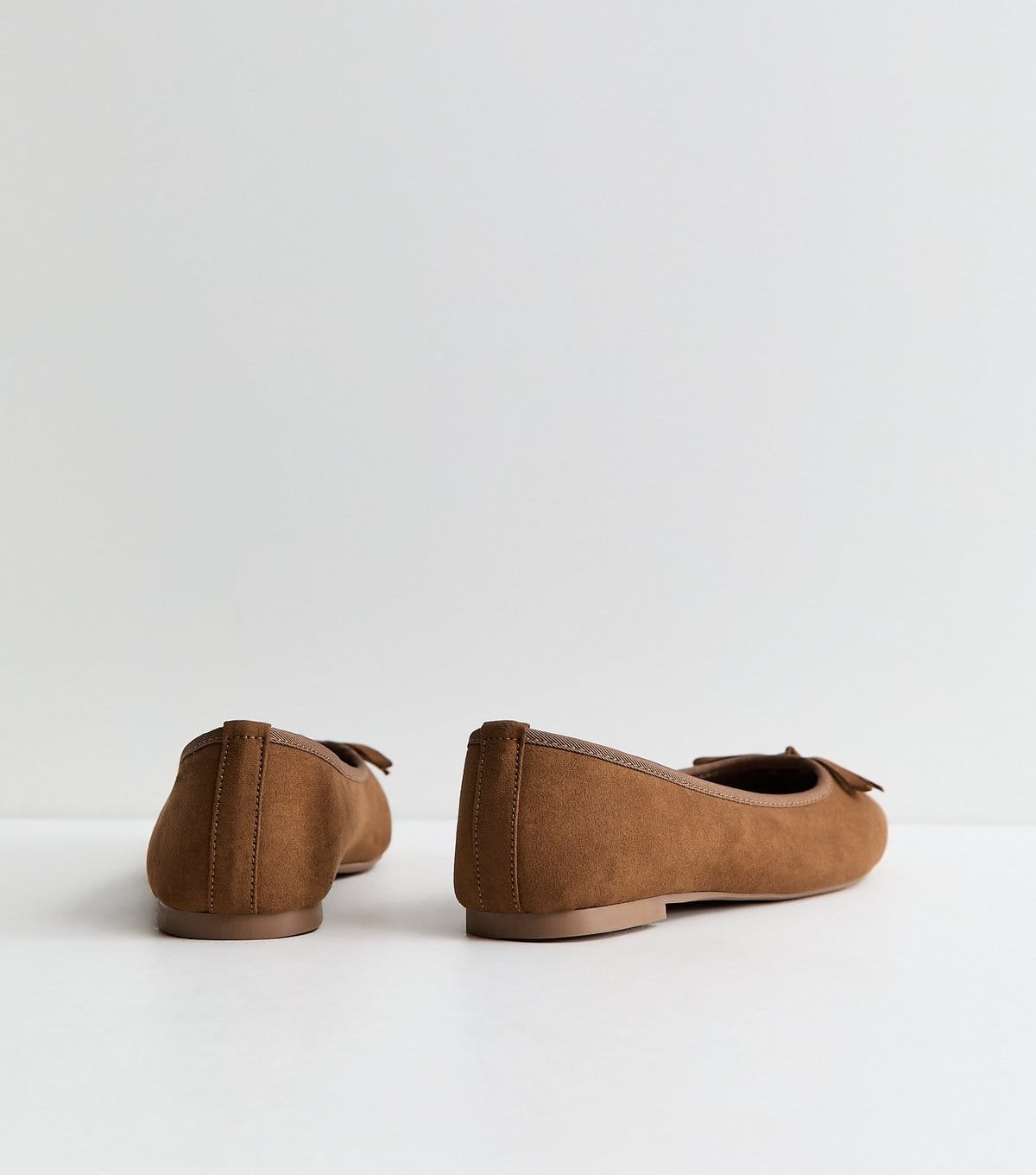 New Look Women's Tan Faux Suede Ballet Pumps Vegan New Look - 4