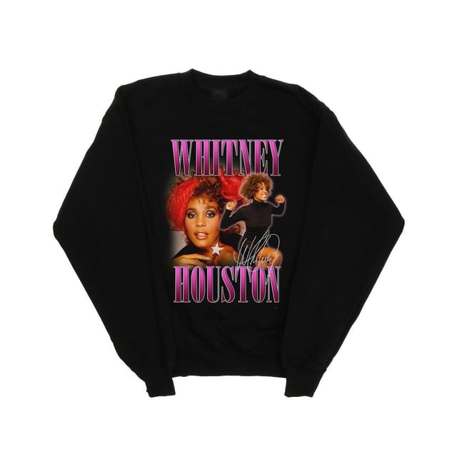 Whitney Houston Whitney Houston Men's Signature Homage Sweatshirt in Black - 2