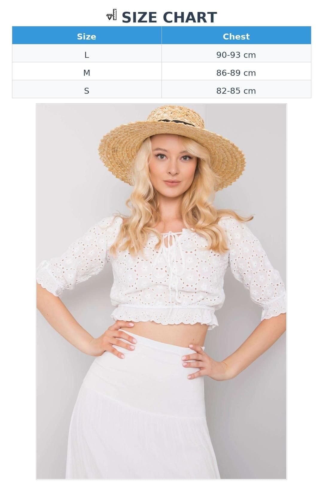 Love Lace Love Lace Women's Tie Front Short Sleeve Openwork Blouse in White - 4