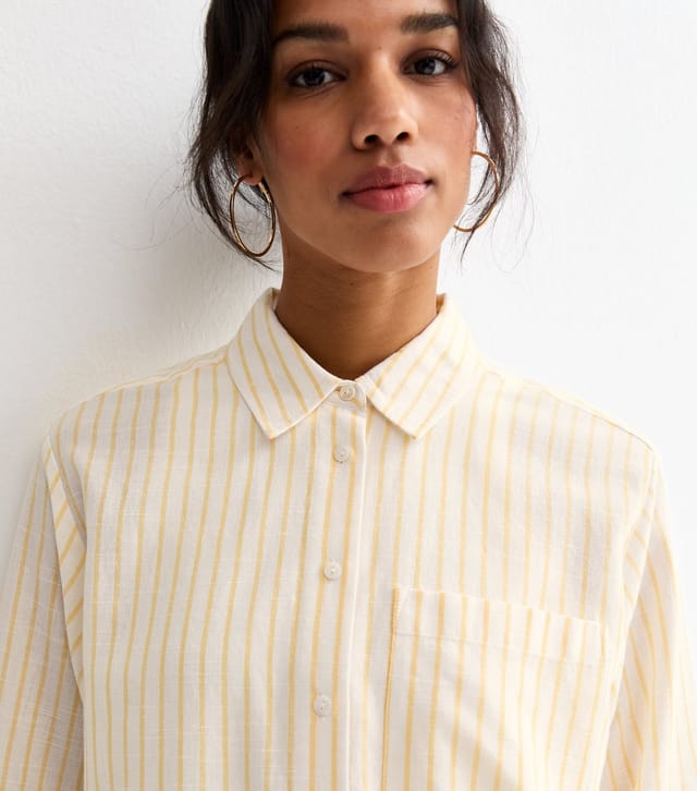 New Look Women's Yellow Striped Cotton Shirt New Look - 2