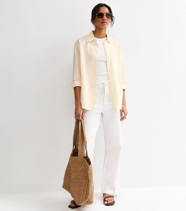 New Look Women's Yellow Striped Cotton Shirt New Look - 3