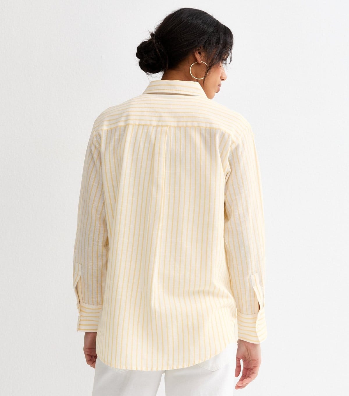 New Look Women's Yellow Striped Cotton Shirt New Look - 4