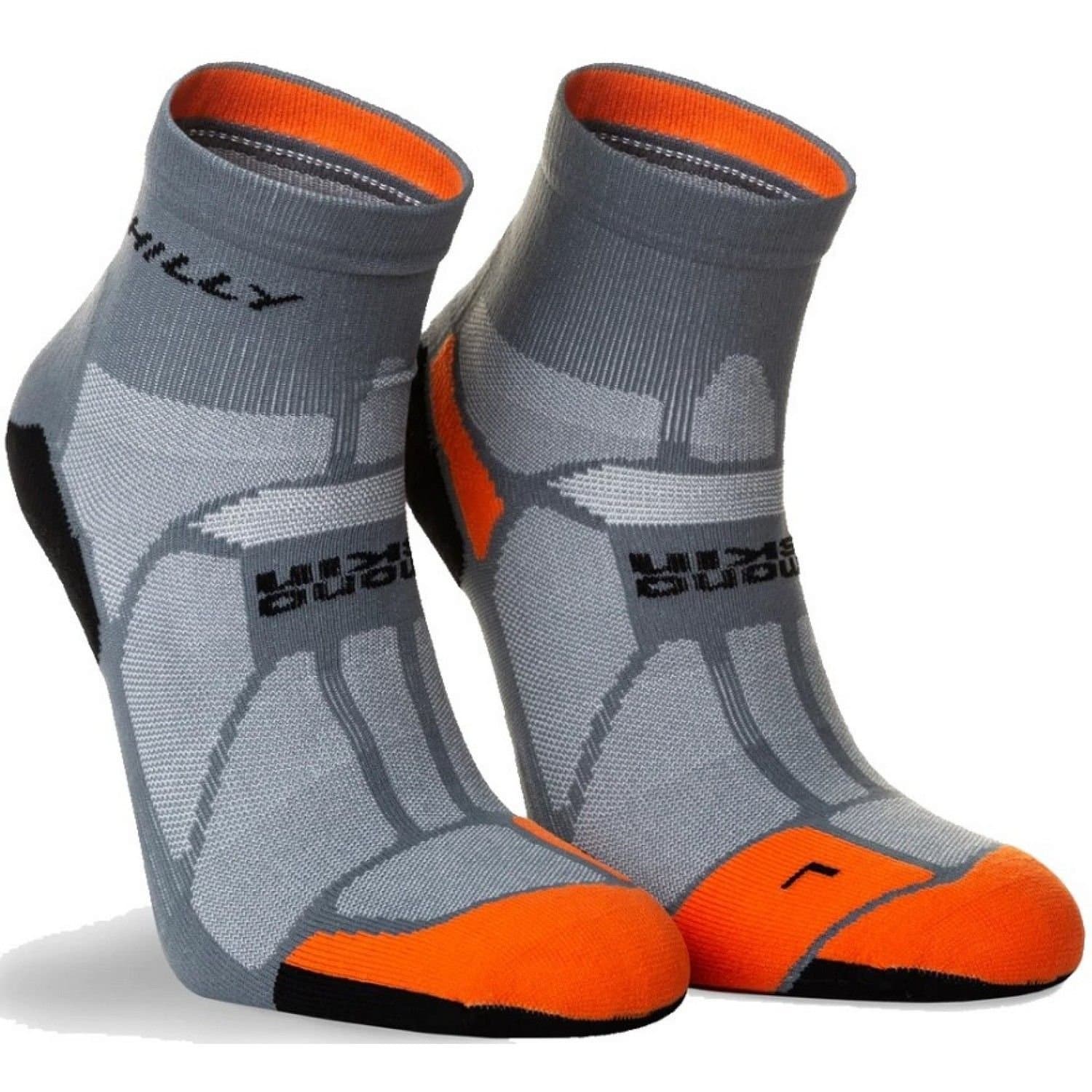 Hilly Hilly Men's Marathon Fresh Ankle Socks in Grey