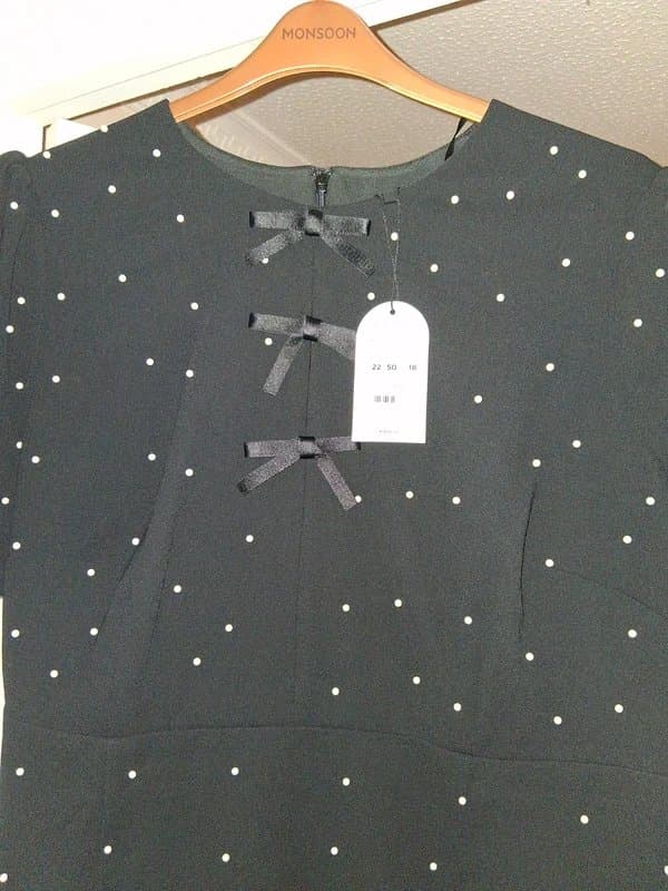Monsoon Monsoon size 22 black embellished with pearls dress