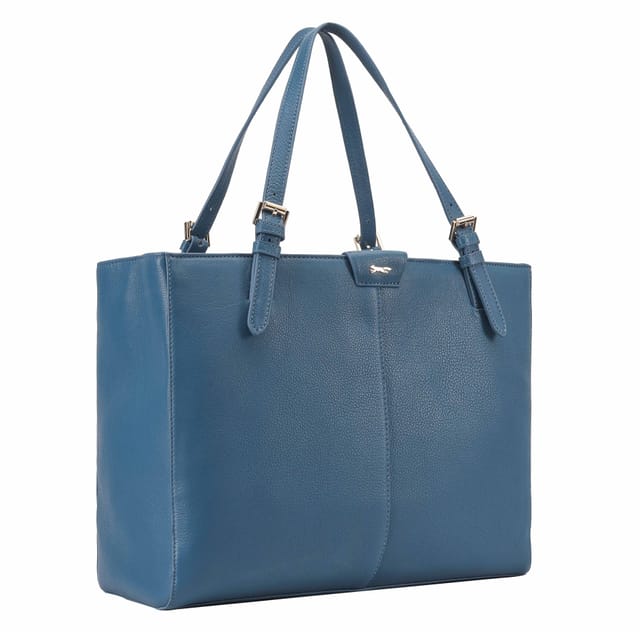 Paul Costelloe Paul Costelloe Women's Argo Leather Shoulder Bag in Dark Blue - 2