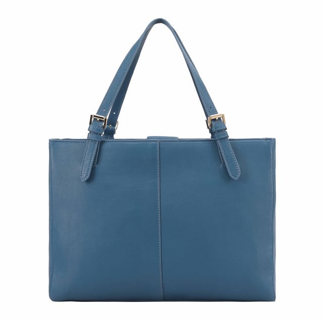 Paul Costelloe Paul Costelloe Women's Argo Leather Shoulder Bag in Dark Blue - 3
