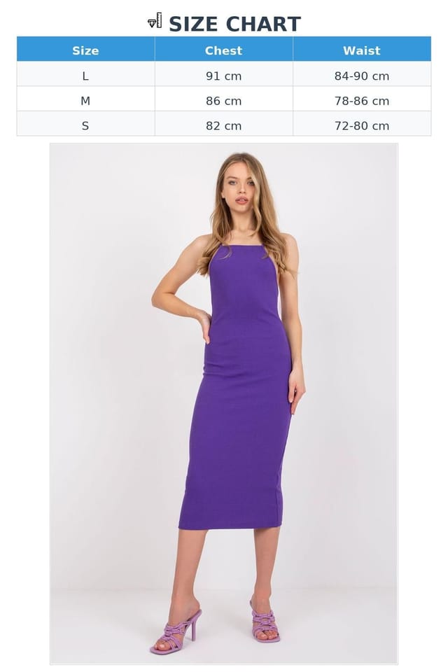 Love Lace Love Lace Women's Ribbed Cotton Square Neck Midi Pencil Dress in Violet - 3