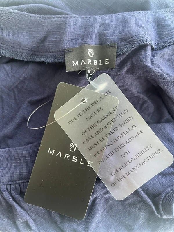 Marble Marble Cami Vest Top T-Shirt Size 2 Medium 12 Womens Navy Blue NEW EU40 RRP £35