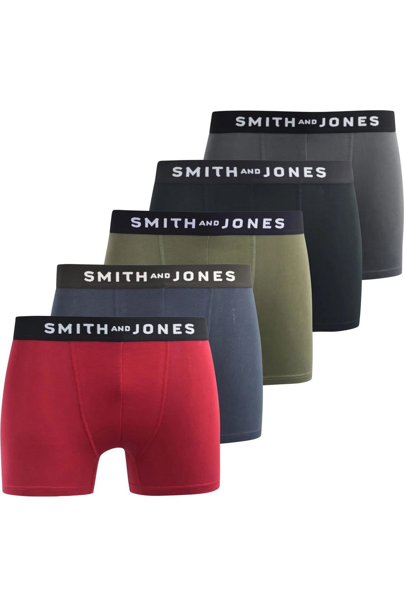 Smith & Jones Smith & Jones Men's Cedar Boxer Shorts (Pack of 5)