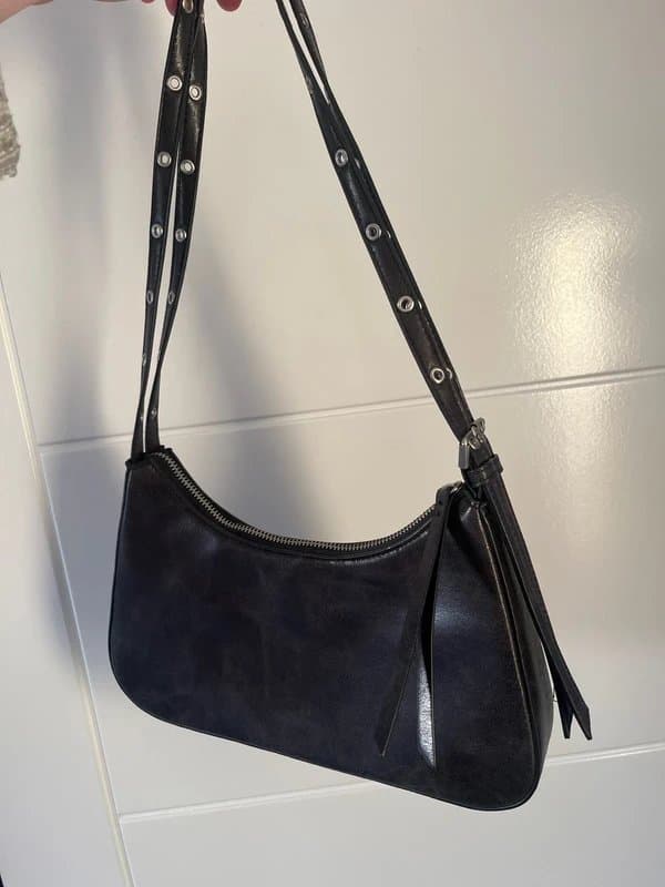 ASOS Black leather shoulder bag
