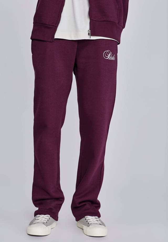 SikSilk SikSilk Men's Essentials Track Pants in Burgundy - 2