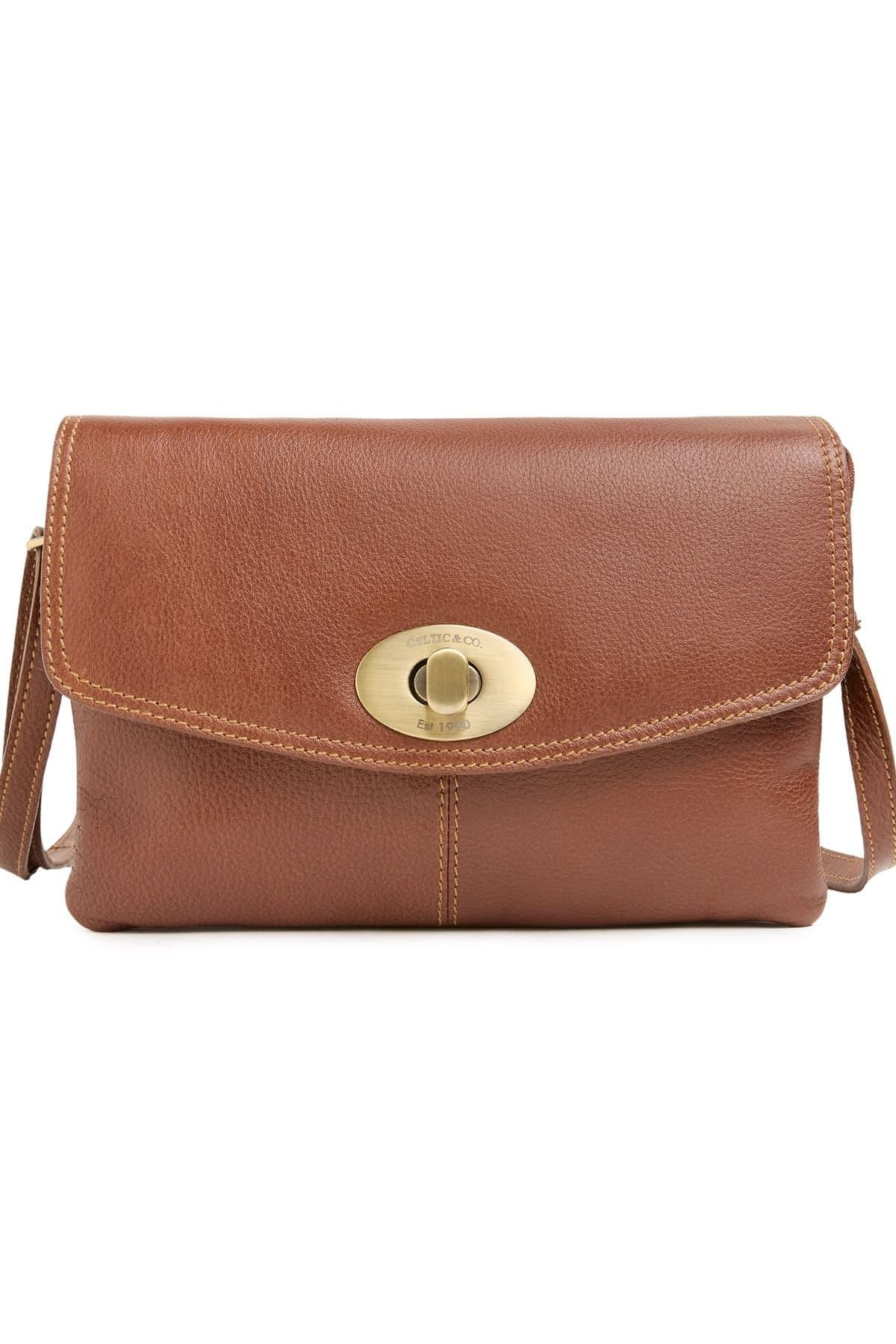 Celtic & Co Celtic & Co Light Brown Leather Cross Body Bag