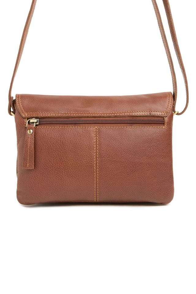 Celtic & Co Celtic & Co Women's Twist Lock Rectangle Cross Body Bag in Light Brown - 3