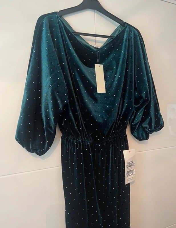 Never Fully Dressed Never fully dressed Emerald velvet Tilly dress